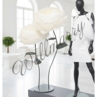 Ростовой цветок из бумаги "Белый пион White/Green"